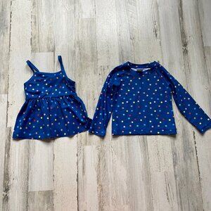 Hanna Andersson Little Girls Size 3 Swim Rash Guard Top & Tankini Top